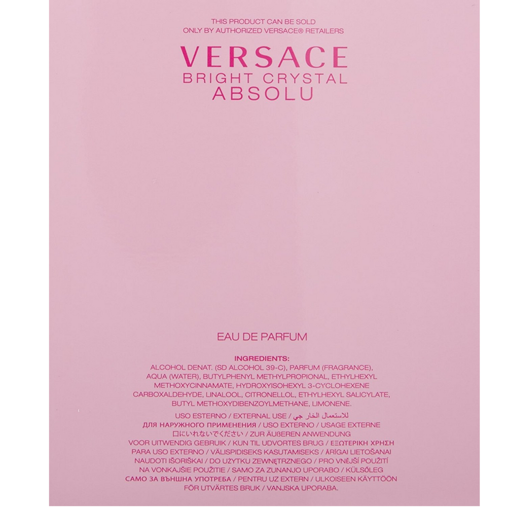 Versace Bright Crystal Absolu Eau de Parfum - 90ml Women's Fragrance
